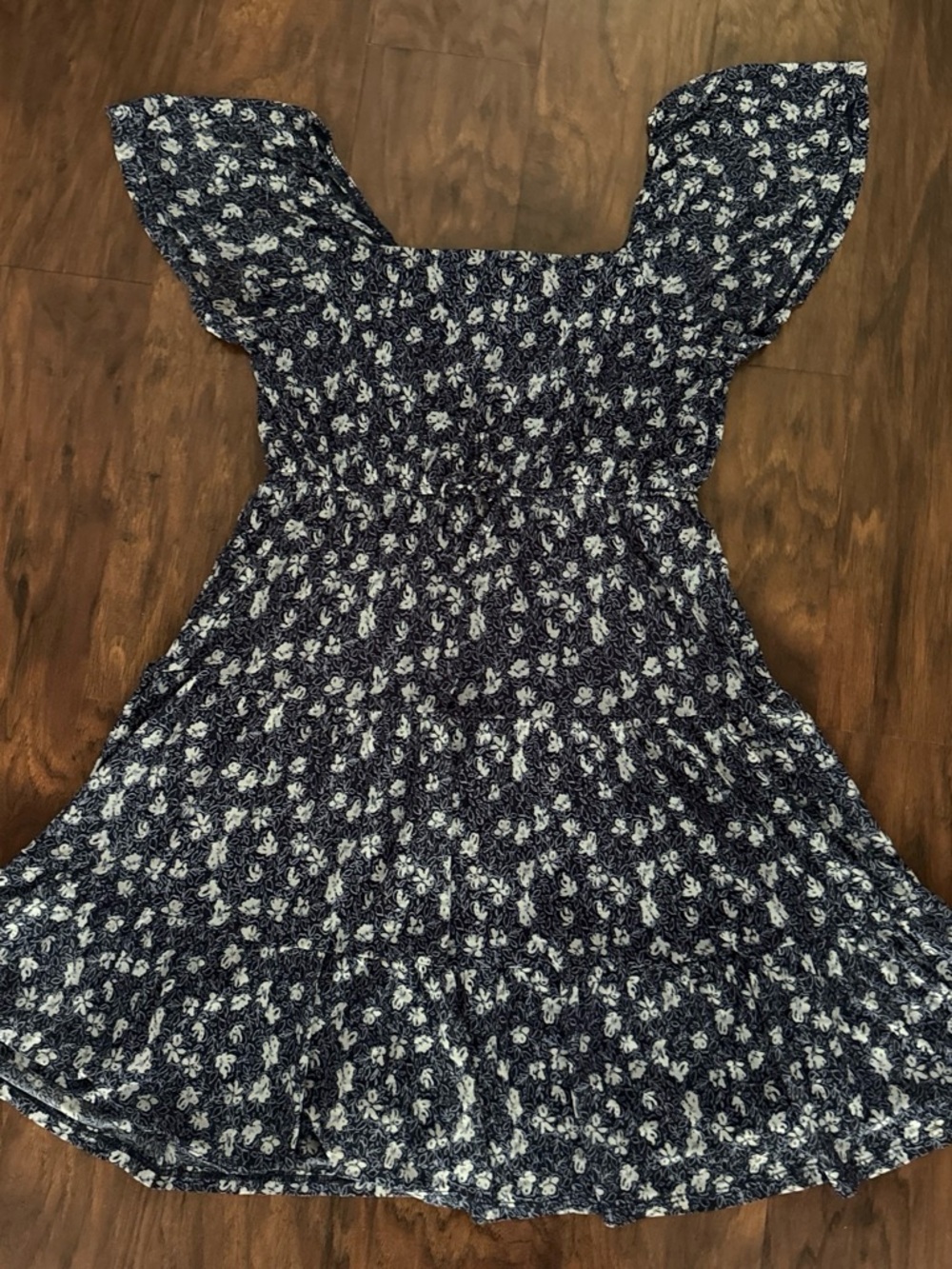 Three Hearts Navy Blue Floral Mini Dress